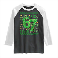 Funny St Patricks Day Raglan Shirt Six Seven Meme Irish Gag Gift