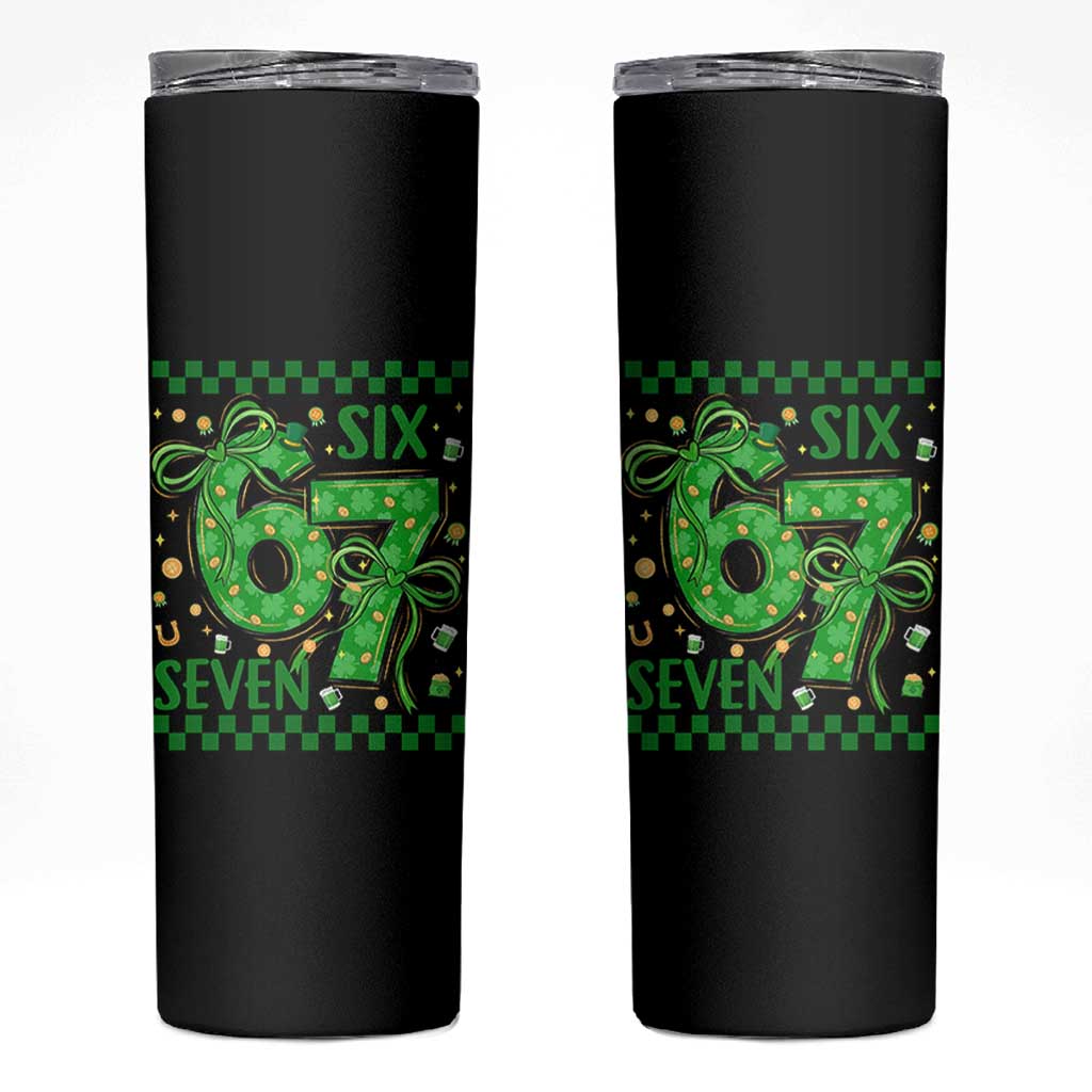 Funny St Patricks Day Skinny Tumbler Six Seven Meme Irish Gag Gift