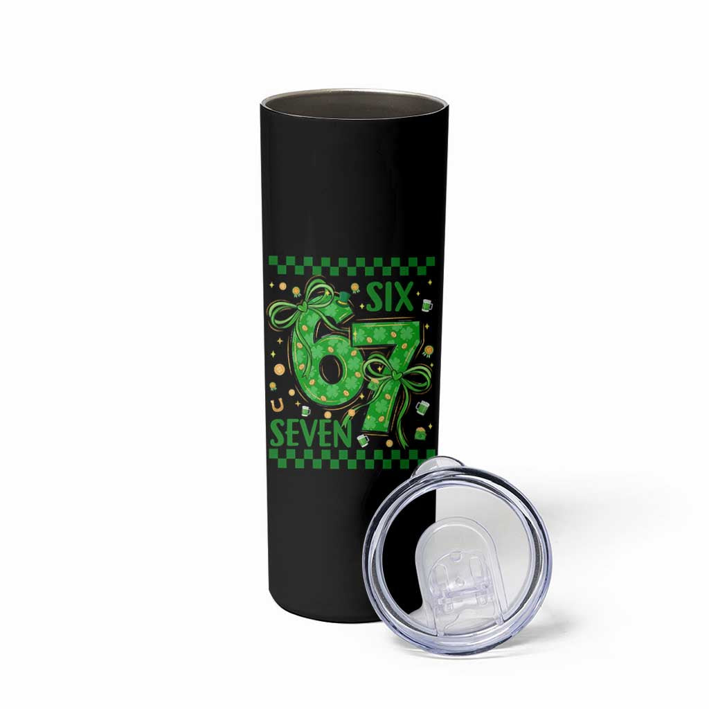 Funny St Patricks Day Skinny Tumbler Six Seven Meme Irish Gag Gift