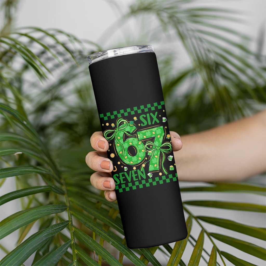Funny St Patricks Day Skinny Tumbler Six Seven Meme Irish Gag Gift