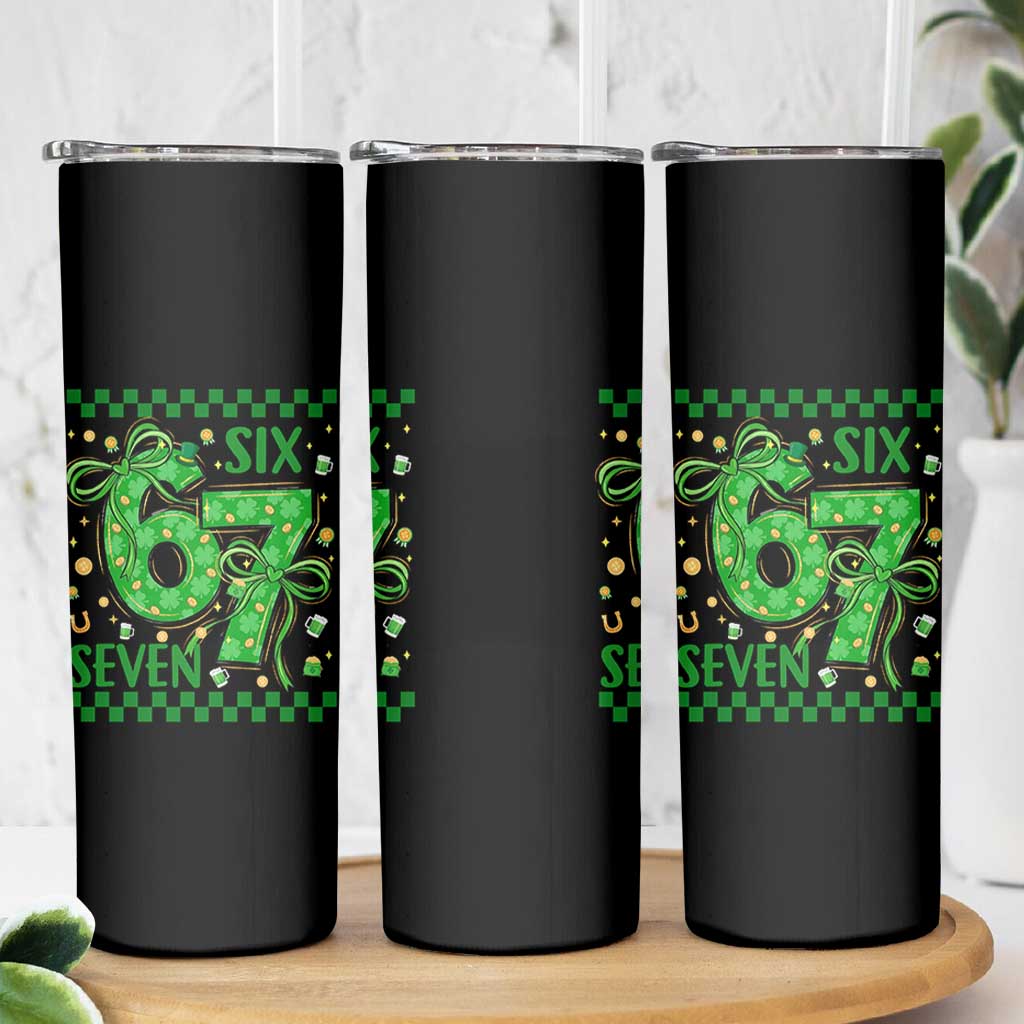 Funny St Patricks Day Skinny Tumbler Six Seven Meme Irish Gag Gift
