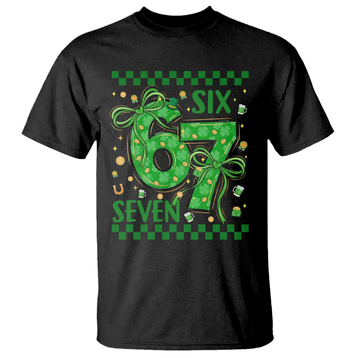 Funny St Patricks Day T Shirt Six Seven Meme Irish Gag Gift