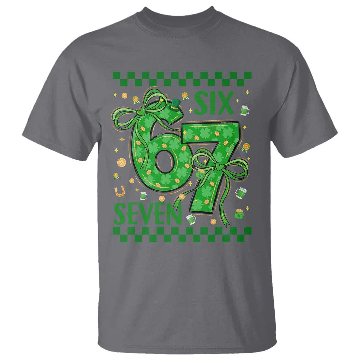 Funny St Patricks Day T Shirt Six Seven Meme Irish Gag Gift