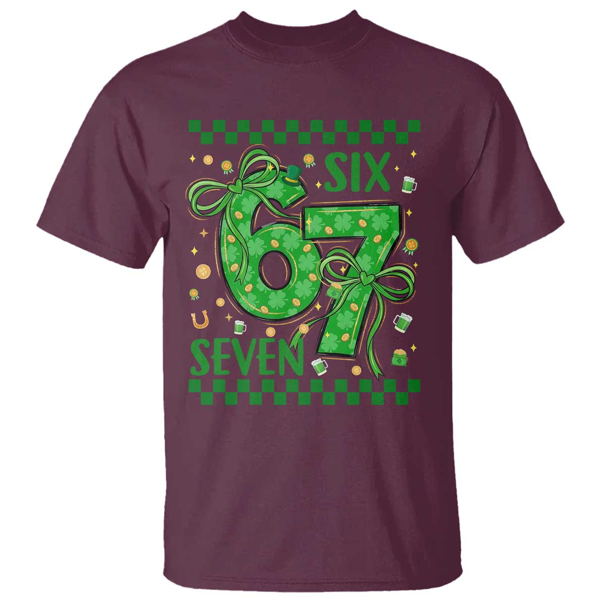 Funny St Patricks Day T Shirt Six Seven Meme Irish Gag Gift