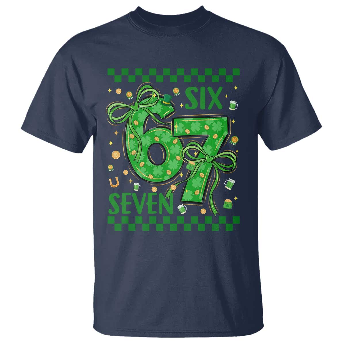 Funny St Patricks Day T Shirt Six Seven Meme Irish Gag Gift