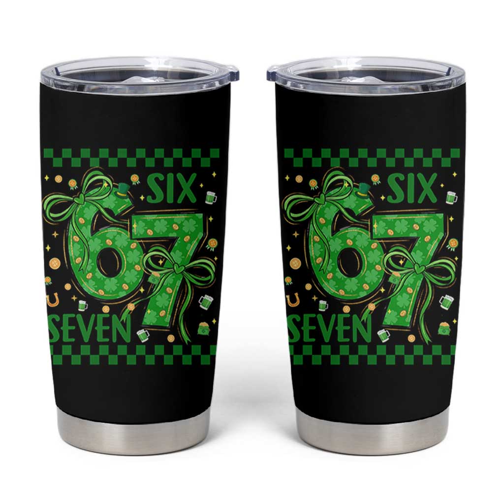 Funny St Patricks Day Tumbler Cup Six Seven Meme Irish Gag Gift