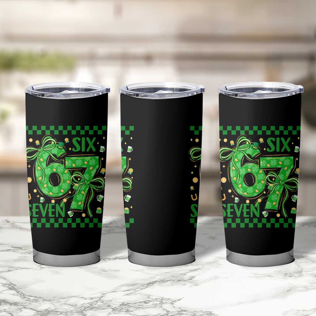 Funny St Patricks Day Tumbler Cup Six Seven Meme Irish Gag Gift