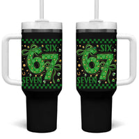 Funny St Patricks Day Tumbler With Handle Six Seven Meme Irish Gag Gift
