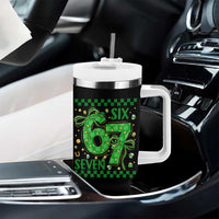 Funny St Patricks Day Tumbler With Handle Six Seven Meme Irish Gag Gift