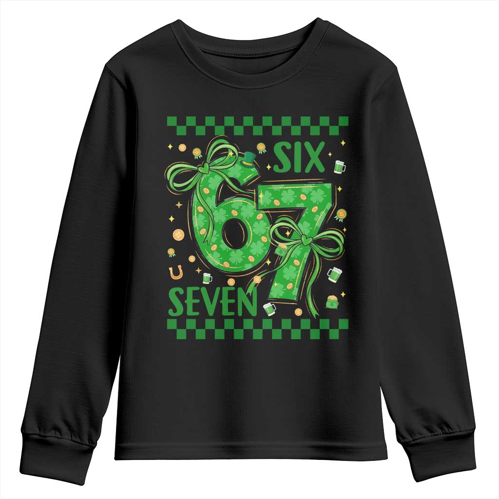 Funny St Patricks Day Youth Sweatshirt Six Seven Meme Irish Gag Gift