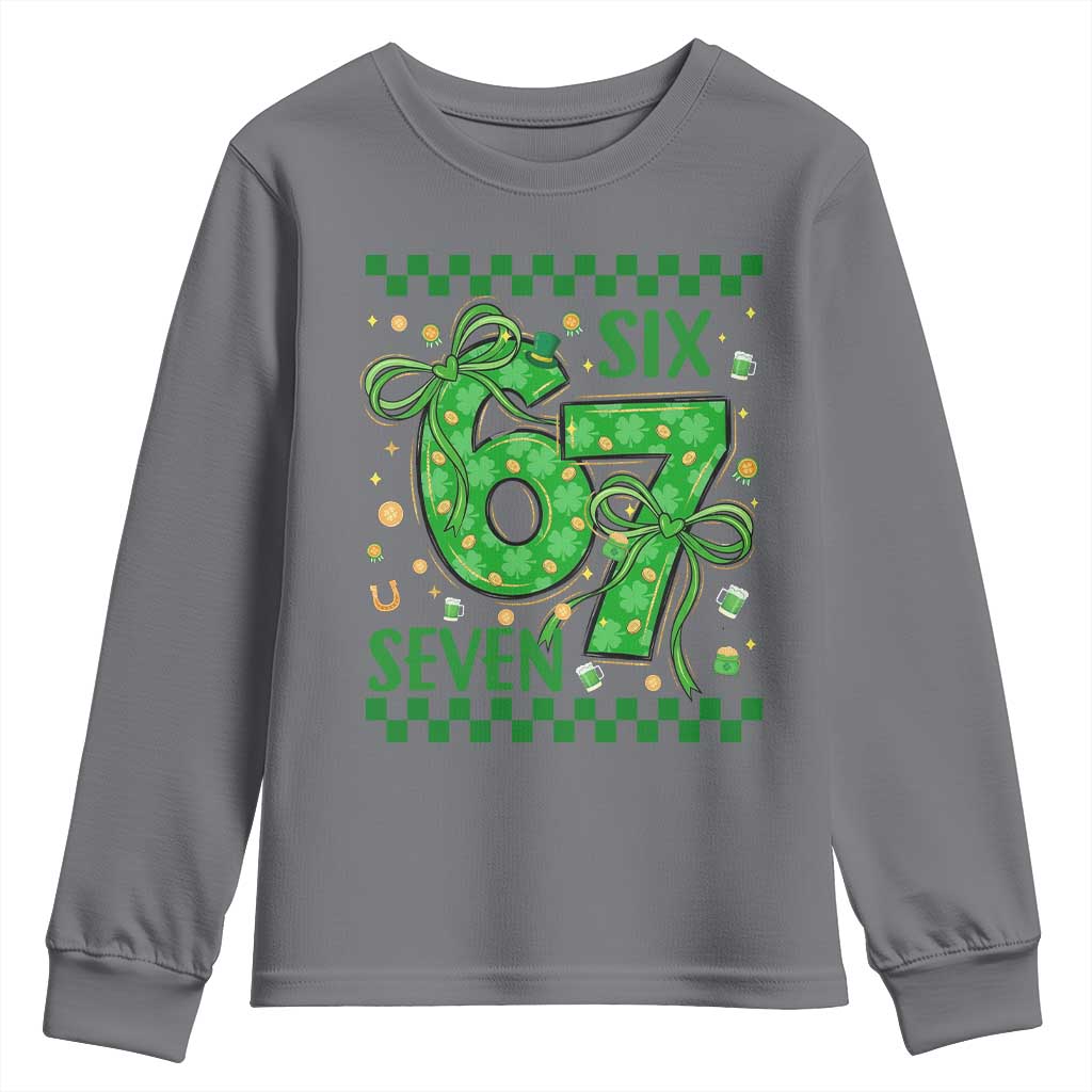 Funny St Patricks Day Youth Sweatshirt Six Seven Meme Irish Gag Gift