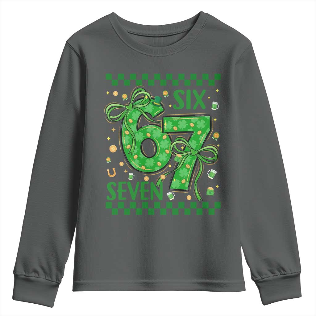 Funny St Patricks Day Youth Sweatshirt Six Seven Meme Irish Gag Gift