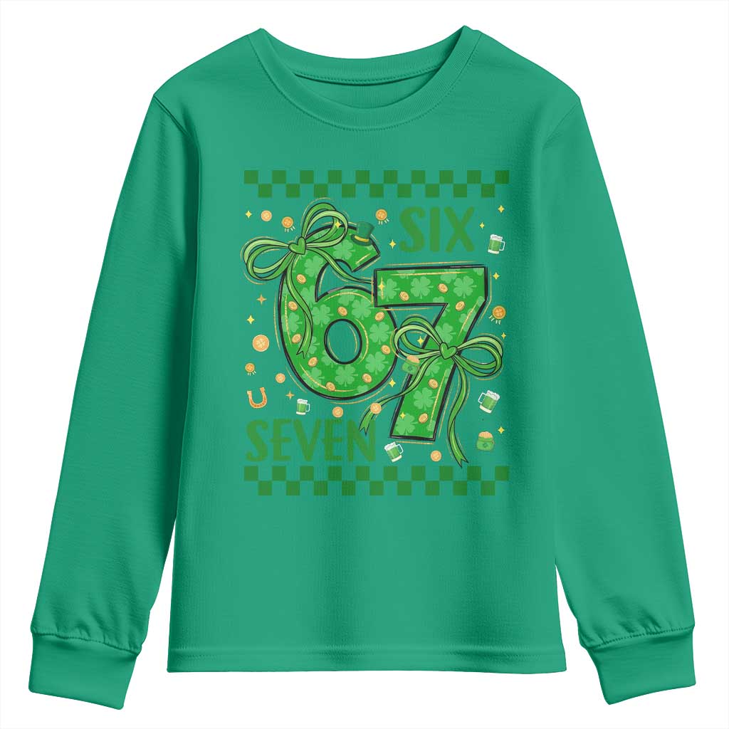 Funny St Patricks Day Youth Sweatshirt Six Seven Meme Irish Gag Gift