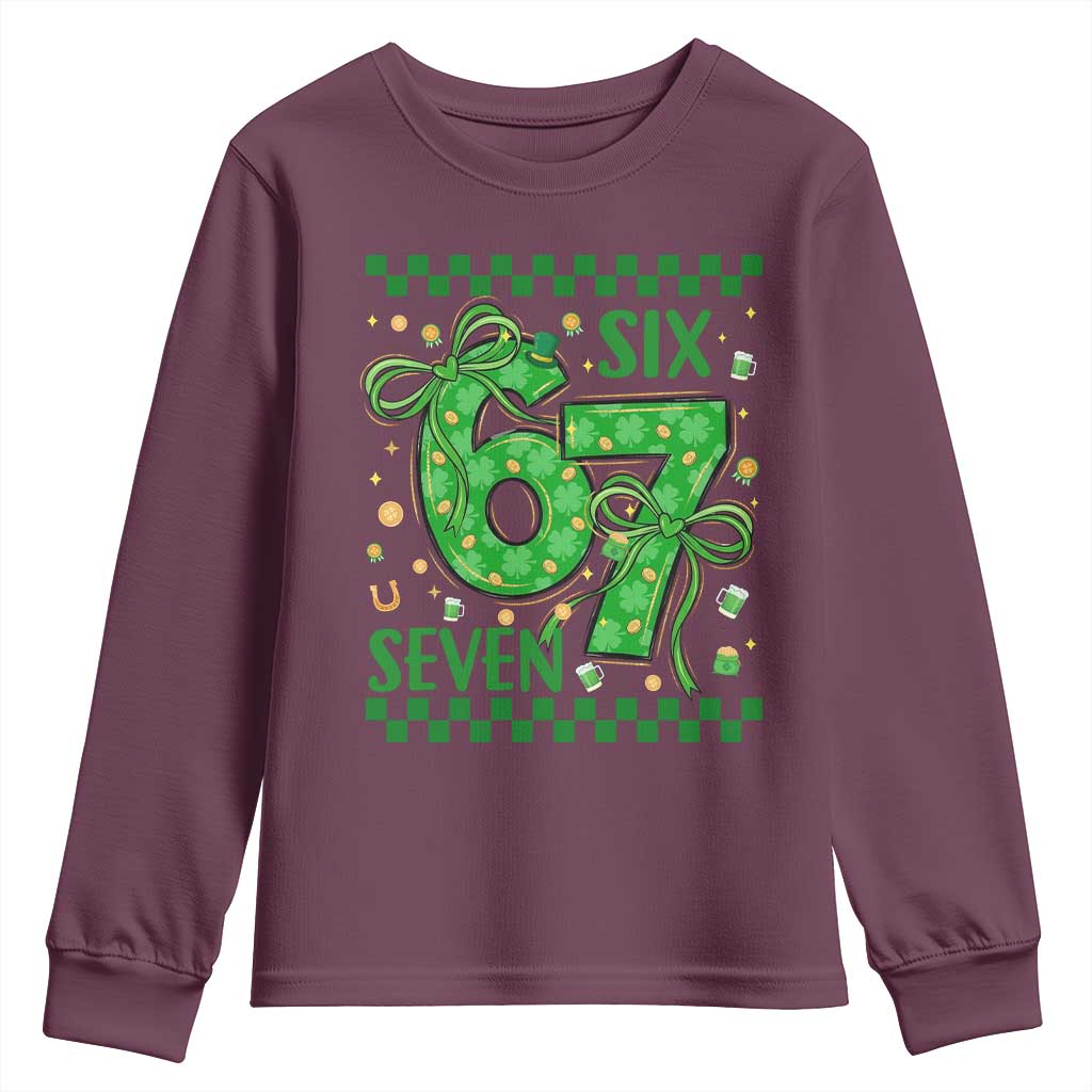 Funny St Patricks Day Youth Sweatshirt Six Seven Meme Irish Gag Gift