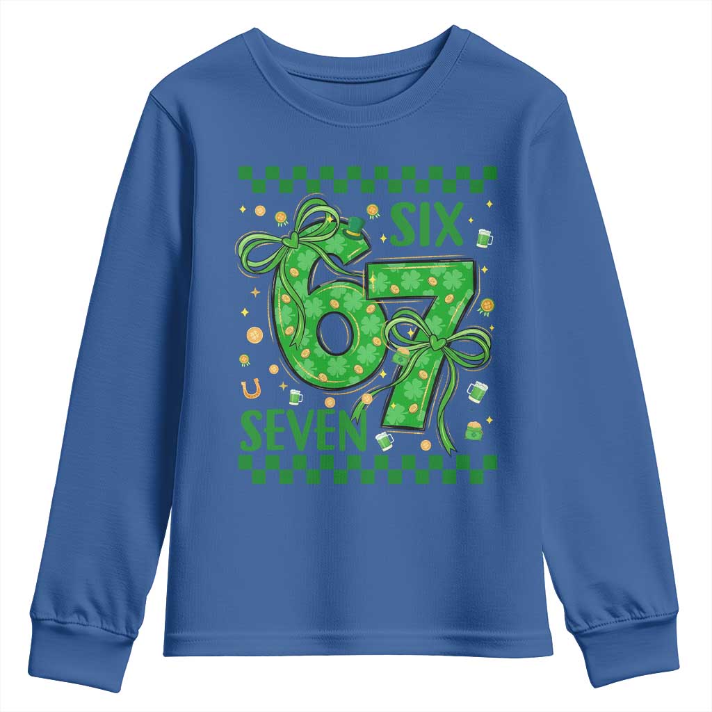 Funny St Patricks Day Youth Sweatshirt Six Seven Meme Irish Gag Gift