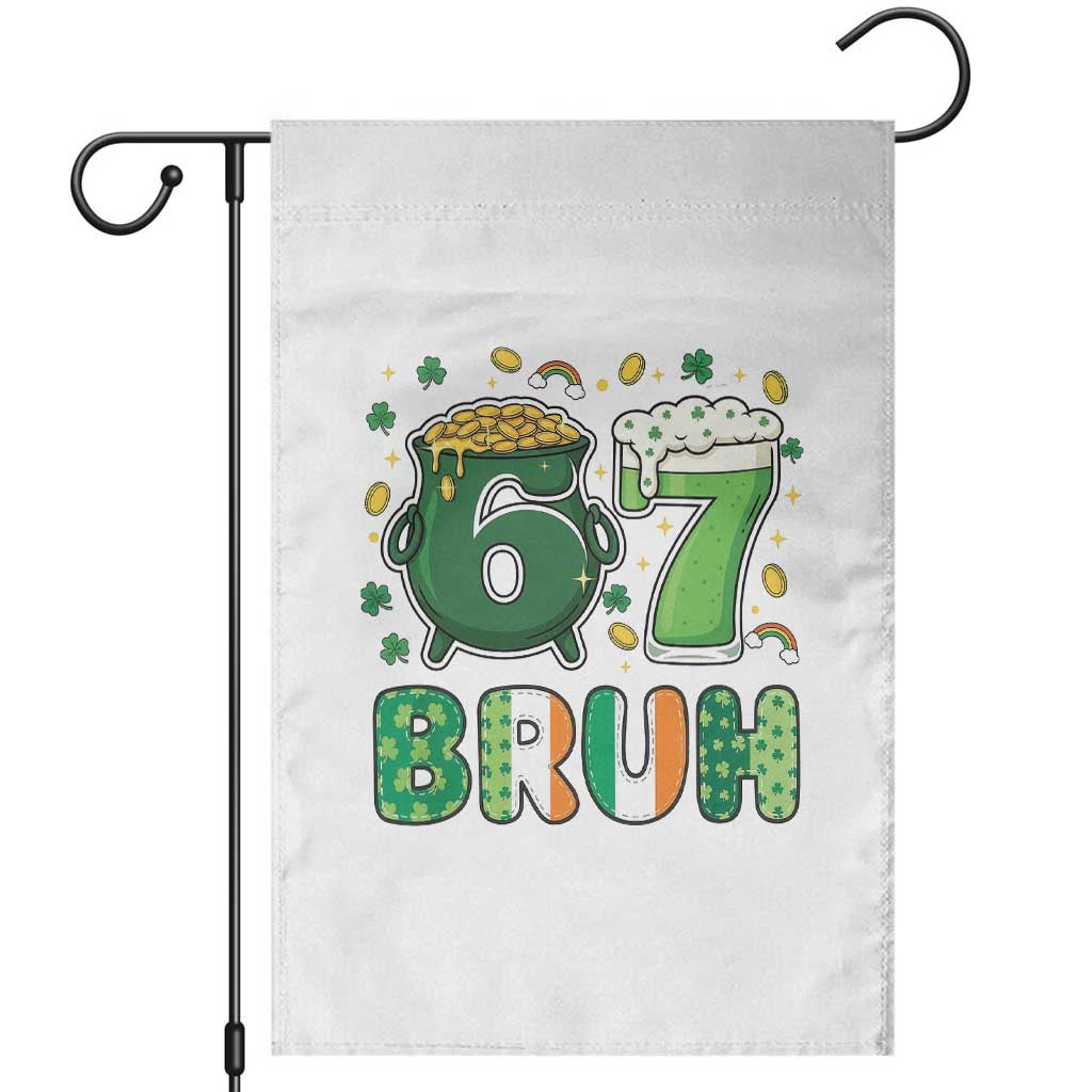 Funny St Patricks Day Six Seven Meme Garden Flag Irish American Gift
