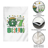 Funny St Patricks Day Six Seven Meme Garden Flag Irish American Gift