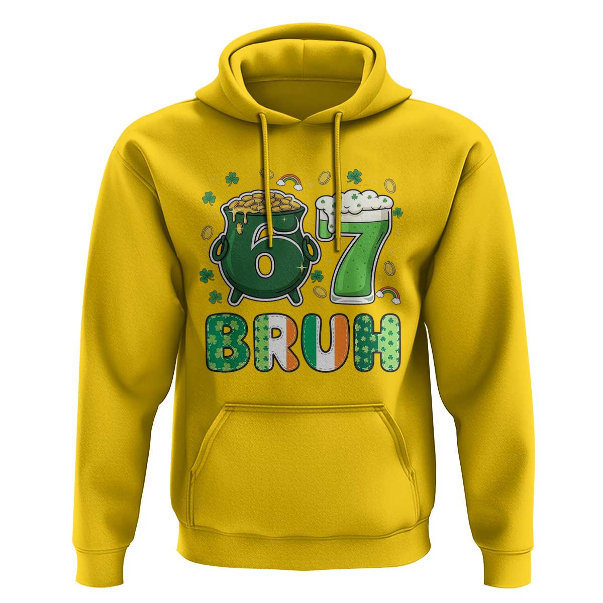 Funny St Patricks Day Six Seven Meme Hoodie Irish American Gift