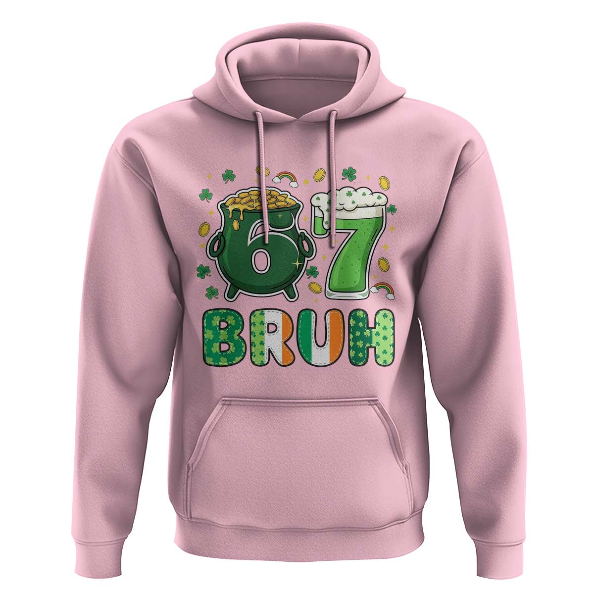 Funny St Patricks Day Six Seven Meme Hoodie Irish American Gift