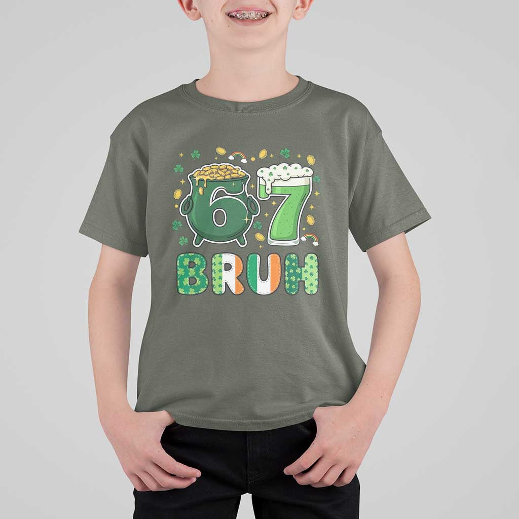 Funny St Patricks Day Six Seven Meme T Shirt For Kid Irish American Gift