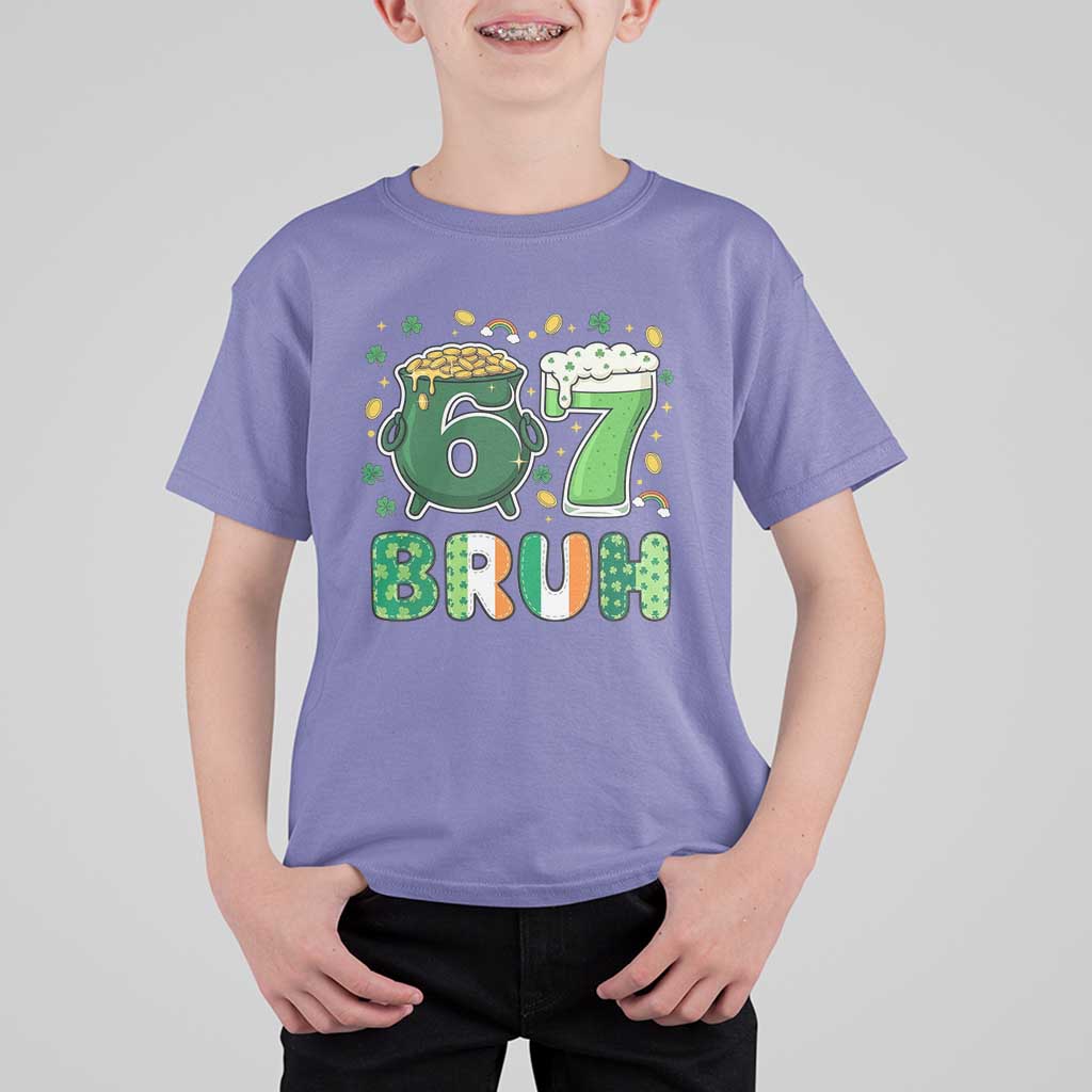 Funny St Patricks Day Six Seven Meme T Shirt For Kid Irish American Gift