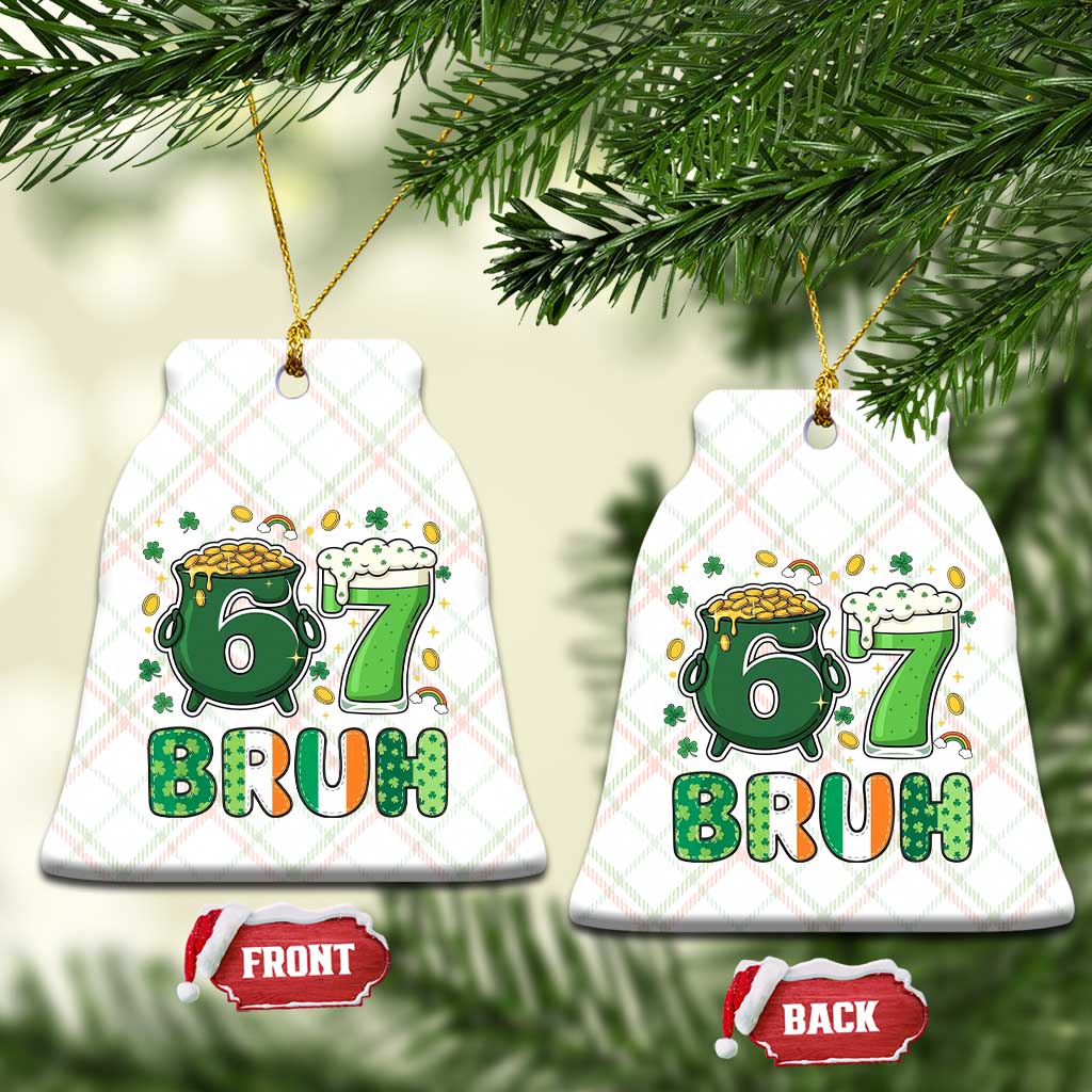 Funny St Patricks Day Six Seven Meme Ceramic Ornament Irish American Gift