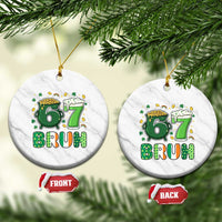 Funny St Patricks Day Six Seven Meme Ceramic Ornament Irish American Gift
