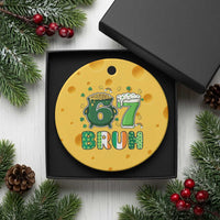 Funny St Patricks Day Six Seven Meme Ceramic Ornament Irish American Gift