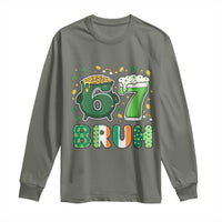 Funny St Patricks Day Six Seven Meme Long Sleeve Shirt Irish American Gift