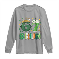 Funny St Patricks Day Six Seven Meme Long Sleeve Shirt Irish American Gift