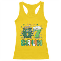 Funny St Patricks Day Six Seven Meme Racerback Tank Top Irish American Gift