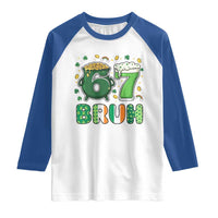 Funny St Patricks Day Six Seven Meme Raglan Shirt Irish American Gift