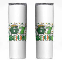 Funny St Patricks Day Six Seven Meme Skinny Tumbler Irish American Gift