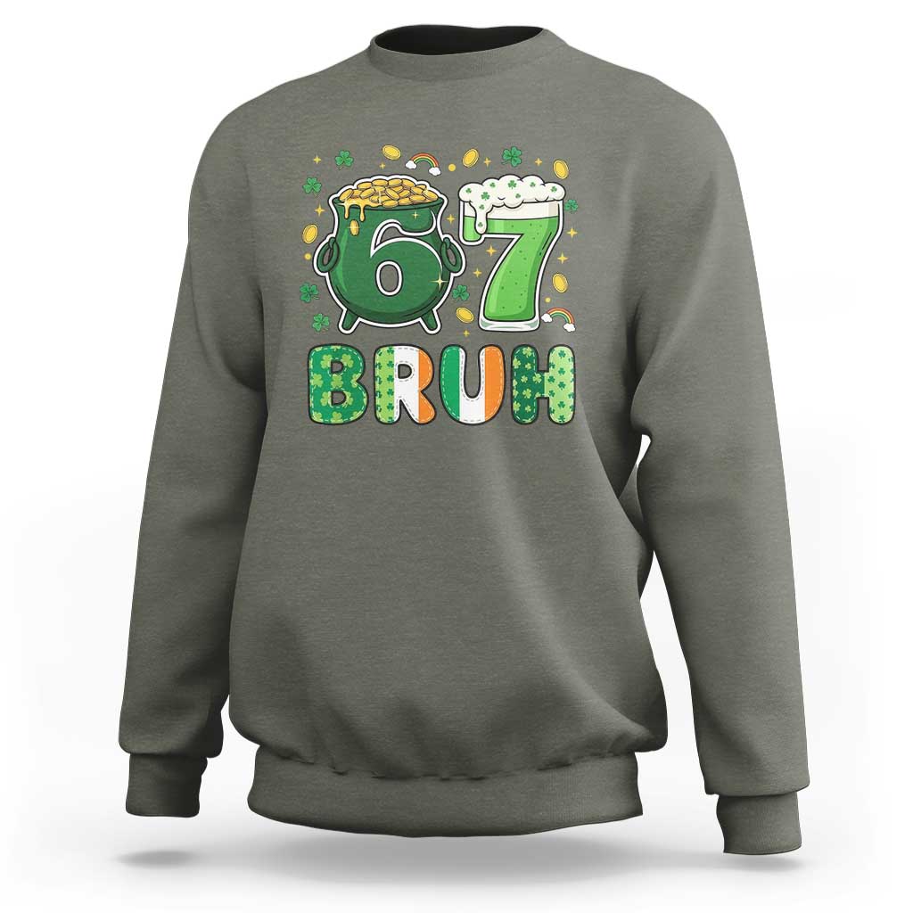 Funny St Patricks Day Six Seven Meme Sweatshirt Irish American Gift