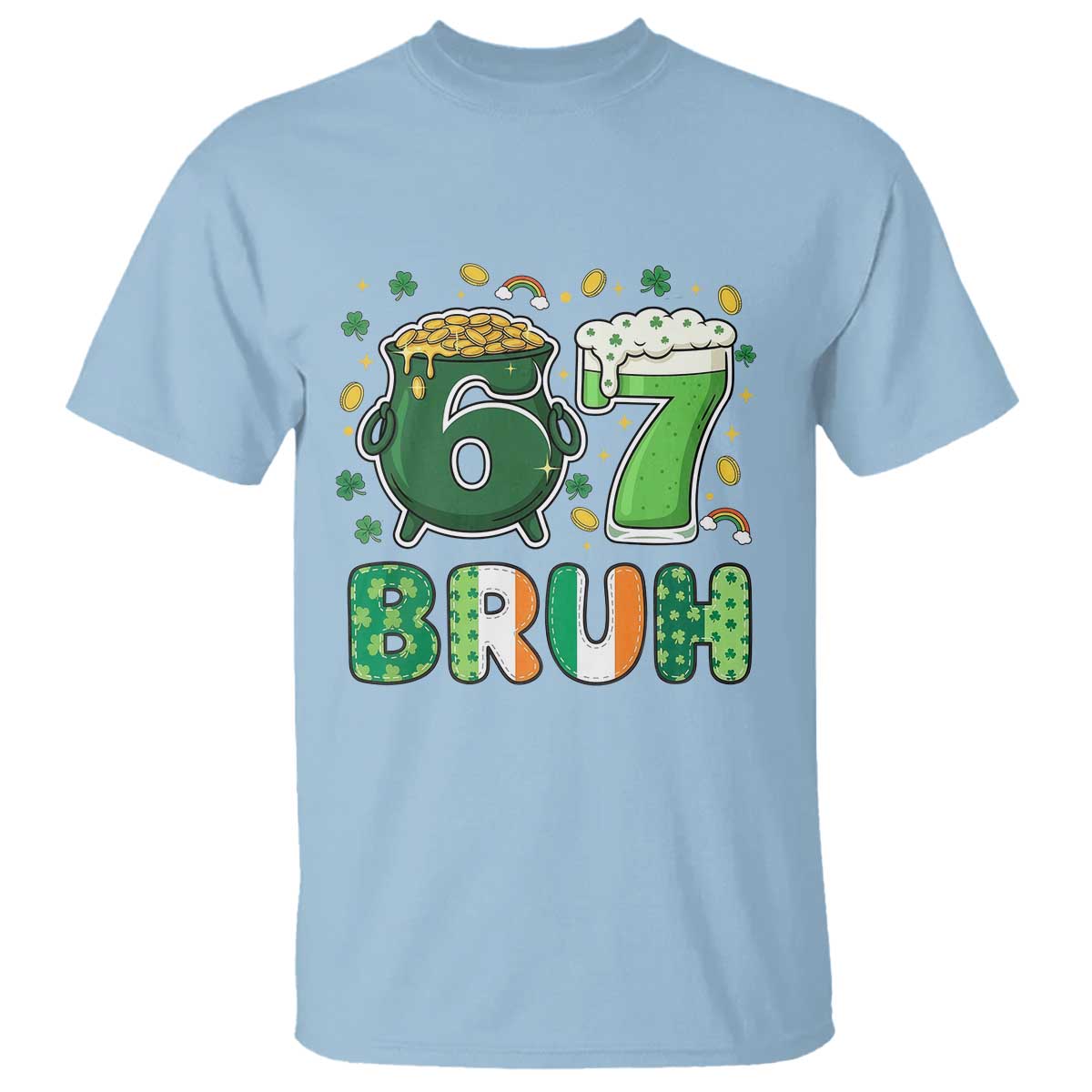 Funny St Patricks Day Six Seven Meme T Shirt Irish American Gift