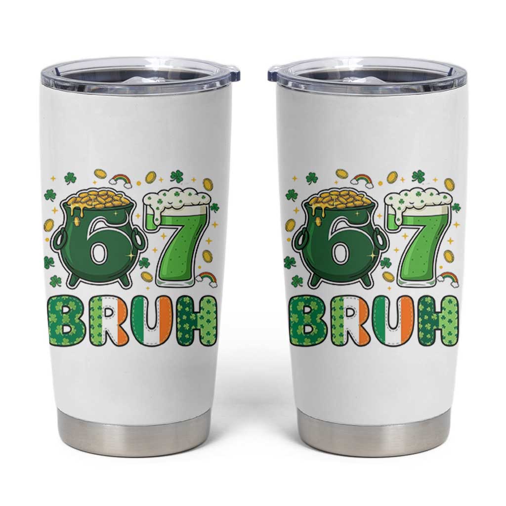 Funny St Patricks Day Six Seven Meme Tumbler Cup Irish American Gift