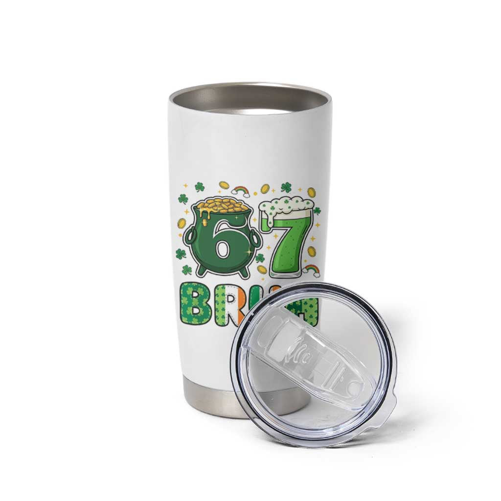 Funny St Patricks Day Six Seven Meme Tumbler Cup Irish American Gift