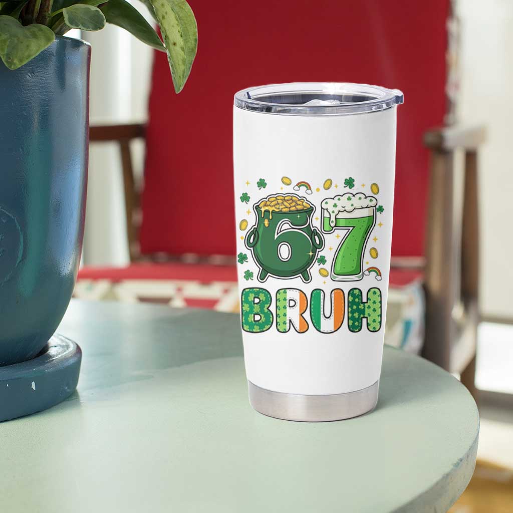Funny St Patricks Day Six Seven Meme Tumbler Cup Irish American Gift