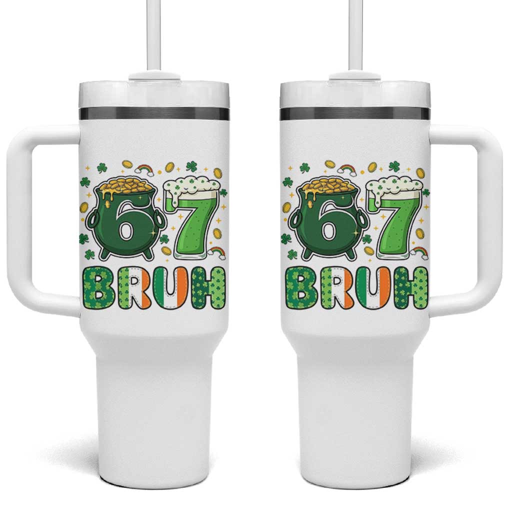 Funny St Patricks Day Six Seven Meme Tumbler With Handle Irish American Gift