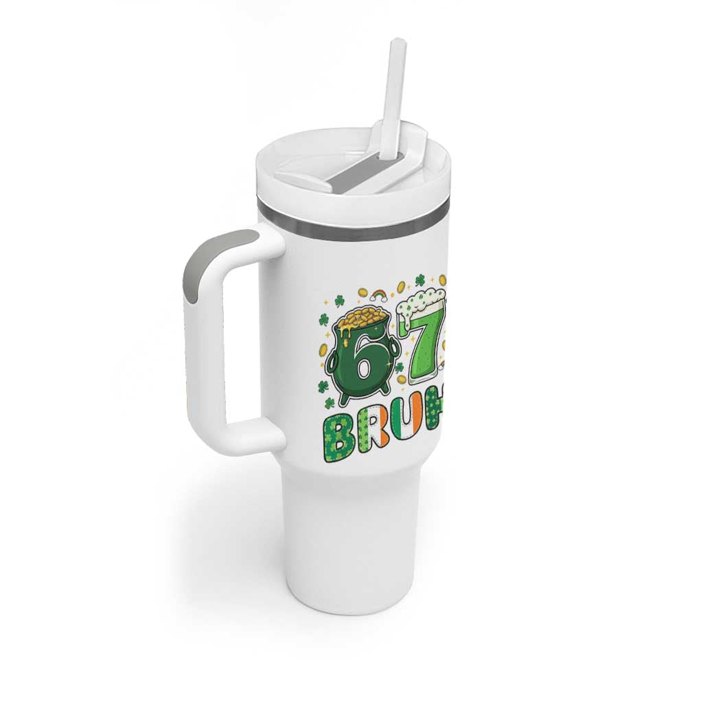 Funny St Patricks Day Six Seven Meme Tumbler With Handle Irish American Gift