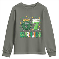 Funny St Patricks Day Six Seven Meme Youth Sweatshirt Irish American Gift