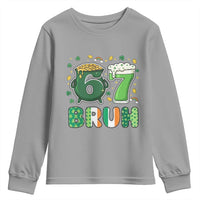 Funny St Patricks Day Six Seven Meme Youth Sweatshirt Irish American Gift