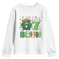 Funny St Patricks Day Six Seven Meme Youth Sweatshirt Irish American Gift