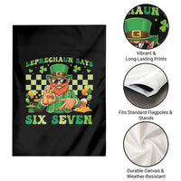 Funny Leprechaun Says Six Seven Garden Flag St Patricks Day