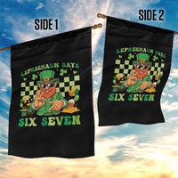 Funny Leprechaun Says Six Seven Garden Flag St Patricks Day