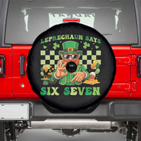Funny Leprechaun Says Six Seven Spare Tire Cover St Patricks Day