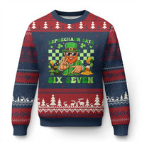 Funny Leprechaun Says Six Seven Ugly Christmas Sweater St Patricks Day