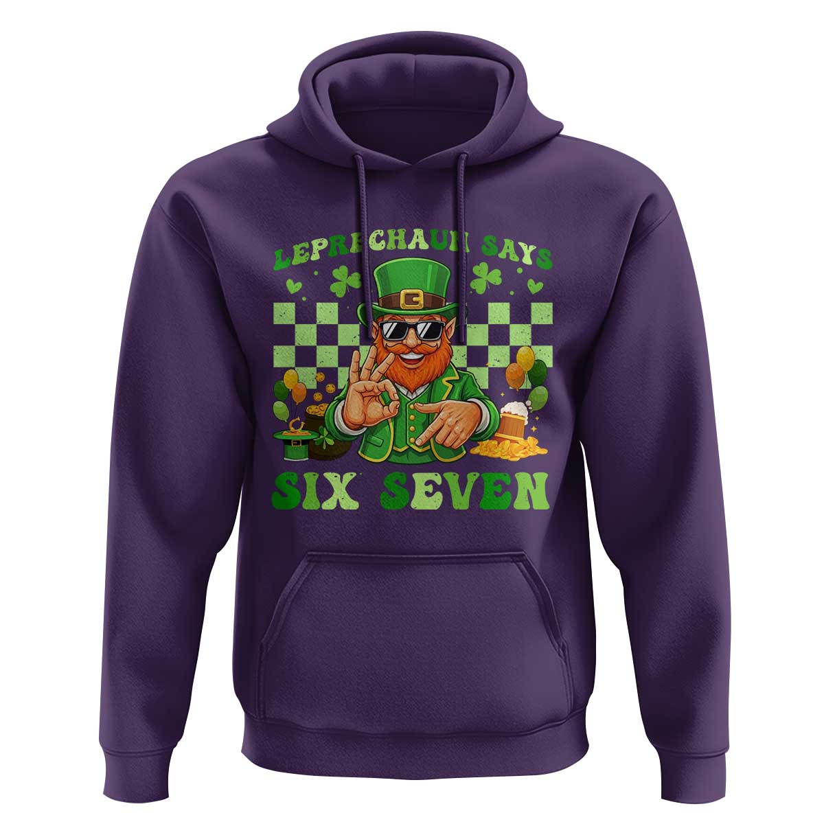 Funny Leprechaun Says Six Seven Hoodie St Patricks Day