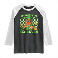 Funny Leprechaun Says Six Seven Raglan Shirt St Patricks Day