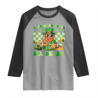 Funny Leprechaun Says Six Seven Raglan Shirt St Patricks Day